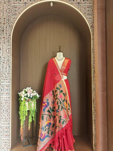 Akshara soft linen silk saree surat bombay market online shopping